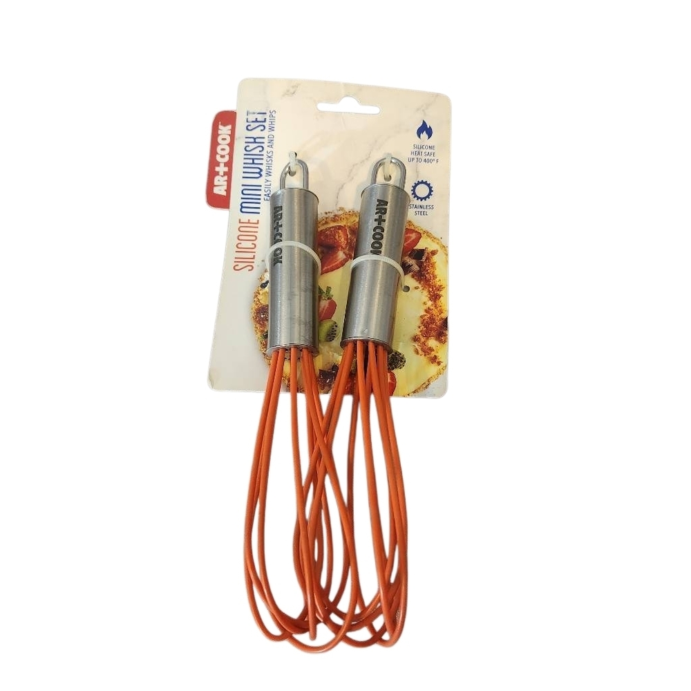 AR+COOK‎ Orange Silicone Whisk Set
